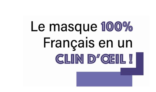 Masque fabrication Française 3 plis respirants indolores hypoallergéniques